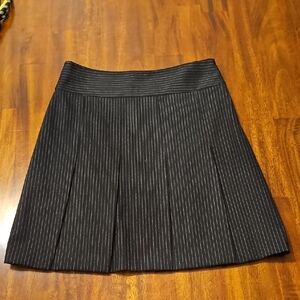 Burberry Black Pinstripe A-Line Skirt
